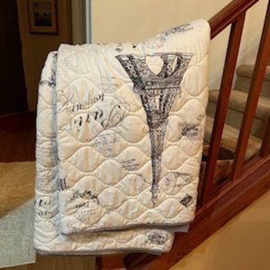 Paris Theme Quilt Queen or King